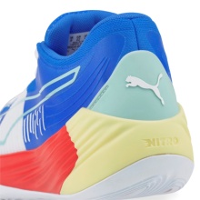 Puma Halowe buty do gry Fusion Nitro niebieskie/wielokolorowe męskie